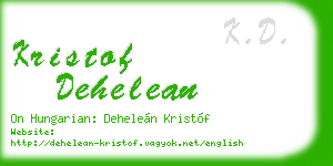 kristof dehelean business card